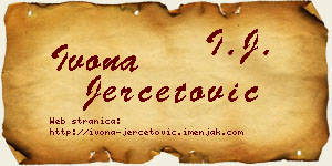 Ivona Jerčetović vizit kartica